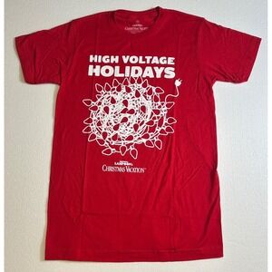 National Lampoons Christmas Vacation High Voltage Holidays Red T Shirt Small